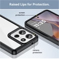 thumbnail image 5 of Case for Moto G75 5G,Moto G75 5G Case,Transparent TPU+PC Acrylic Protective Military Grade  Heavy Duty Protection Phone Case for Motorola Moto G75 5G (Black), 5 of 16