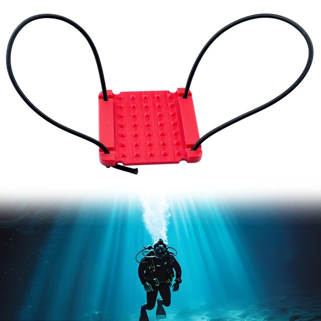 PLACA DE PESO DE Buceo Fijar Keeper Fisil Keeper para buceo Snorkel rojo
