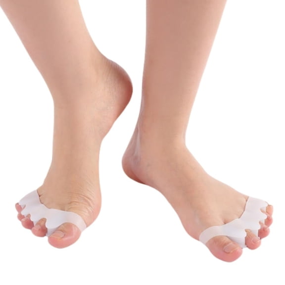 2 Pcs Toe Separators for Women & Men - Silicone Children Newborn Adult Toe Spacers for Overlapping Toes, Bunions, Hammer Toe, Toe Straightener for Foot Pain Relief