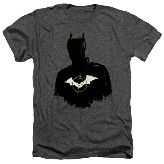 The Batman (2022) Silhouette With Riddler Logo Unisex Adult Heather T Shirt