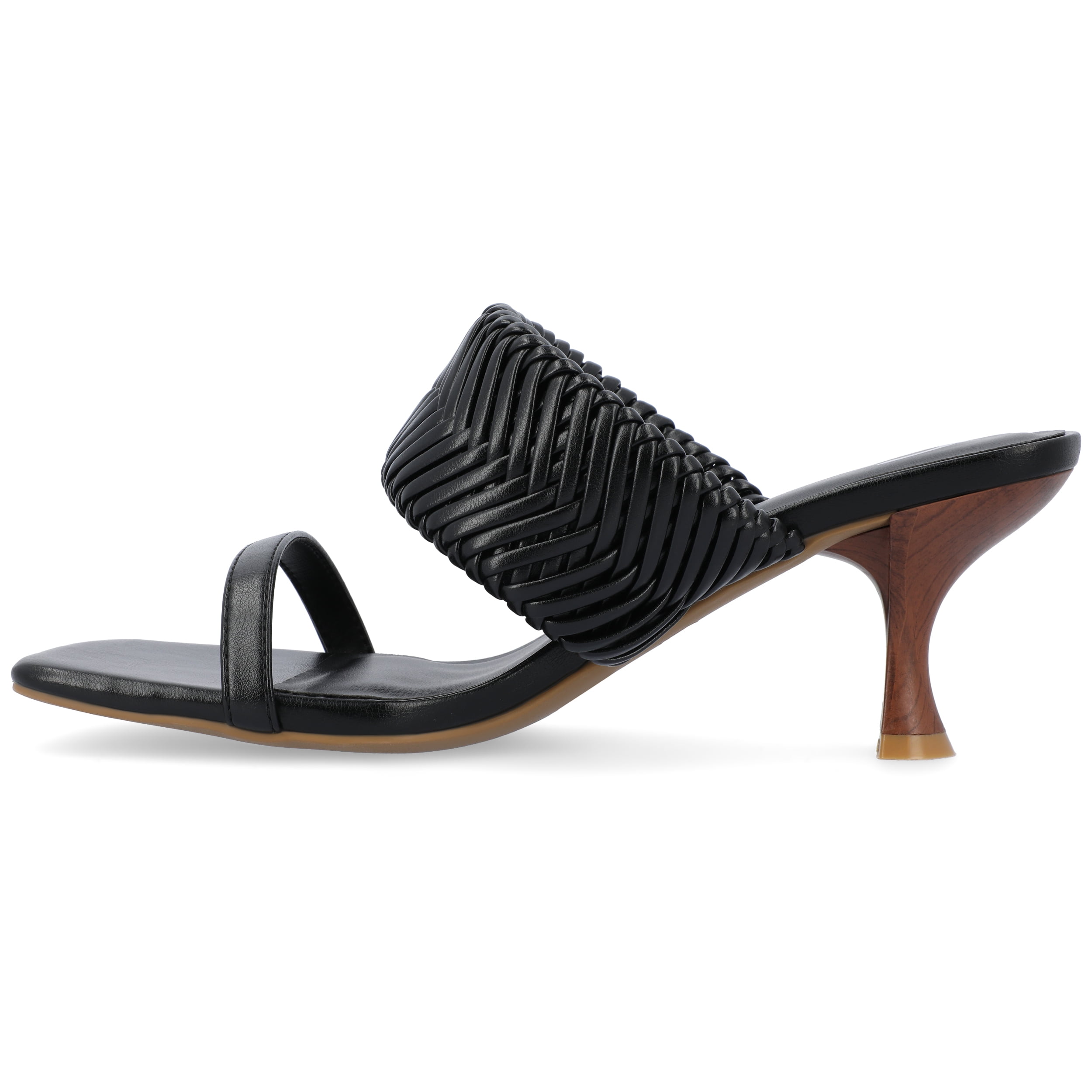 Journee Womens Monyka Woven Slip On Sandals