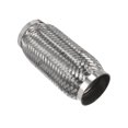 thumbnail image 4 of 3"x7"x8" Vehicle Exhaust Flexible Pipe Tubing Universal Exhaust Joint Stainless Steel Silver Tone, 4 of 6
