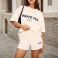 thumbnail image 4 of Hombres Mujeres Camiseta Pantalones Cortos Cuello Redondo Moda Chándal Conjunto Manga Corta Transpirable, 4 of 7