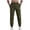 Armée Verte, variante sur cllios Pantalon Cargo Ajusté pour Hommes en Coton Décontracté Pantalon Fuselé Multi-Poches Ajusté Taille Élastique Jogger