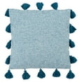 thumbnail image 2 of SAFAVIEH Lonelli Solid Fringe Decorative Pillow, 18" x 18", Blue, 2 of 3