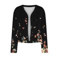 thumbnail image 4 of Cardigan for Women's Plus Size Casual Fashion Long Sleeved Cardigan Print Designs Relaxed Loose Fitting Long Sleeved Top Party Up to 65% off, 4 of 5
