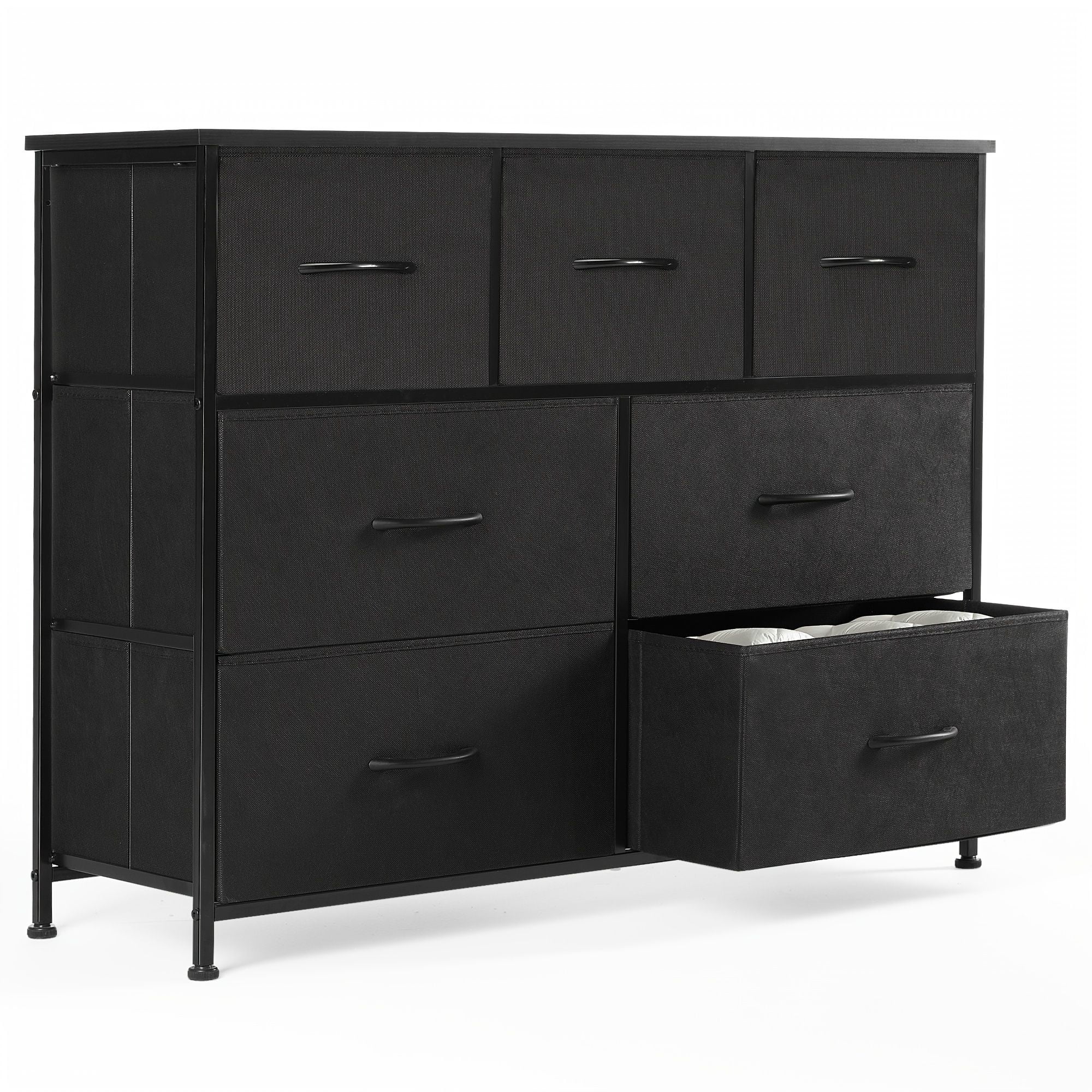 Dresser for Bedroom, 7 Storage Spaces, Assembled Wardrobe Lockers, Bedroom Furniture Lockers