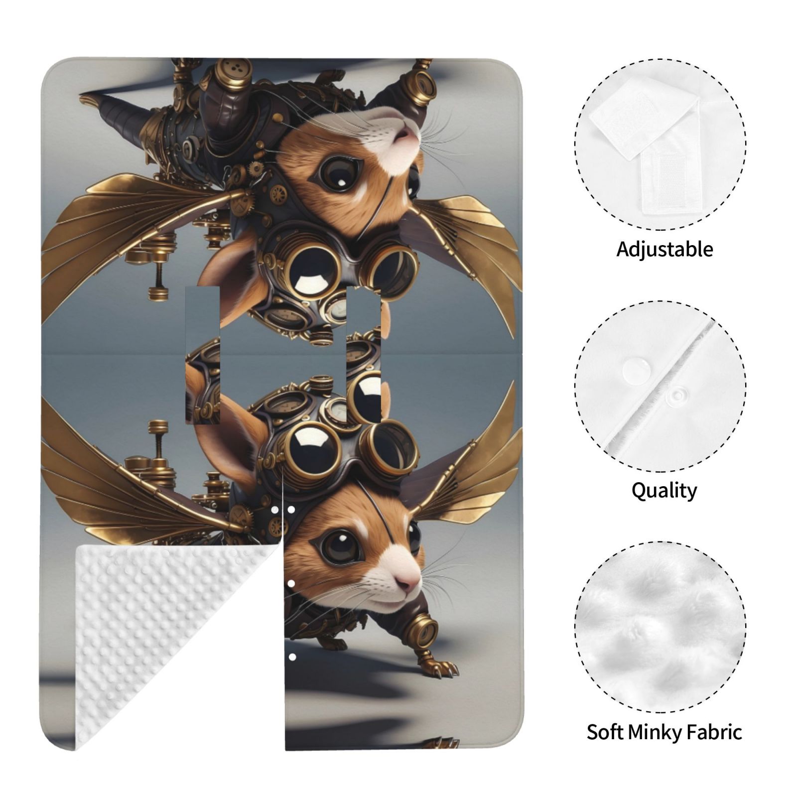 Car Seat Cover Baby - Steampunk Squirrel Pilot Breathable Infant Car Seat Cover for Baby Carseat, Lightweight Comfort Baby Essentials Must Haves Newborn Stuff for Girl Boy