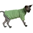 thumbnail image 6 of UOSIA Sphynx Cats Solid Warm Fleece Shirt Cat Turtleneck Thermal Hairless Cat Clothes, 6 of 6