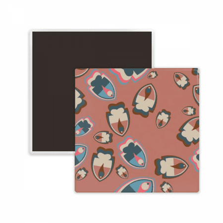

Color Blocks Tropical Fishes Square Ceracs Fridge Magnet Keepsake Memento