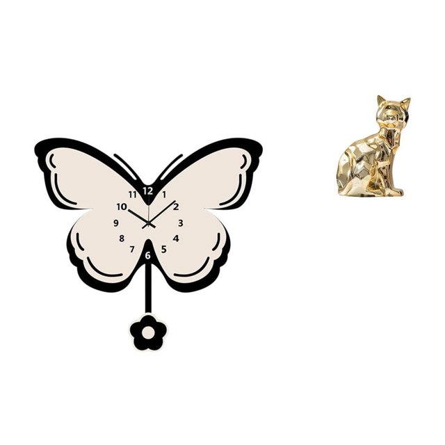 Reloj de pared,Reloj de pared para sala de estar,dormitorio,cocina,decoración de pared.,Figura de escritorio,Estante de estatua de gato para escritorio,oficina,decoración del hogar,Figura