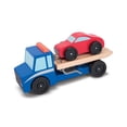 thumbnail image 1 of Melissa & Doug Flatbed Tow Truck Wooden Vehicle Set, 1 of 2