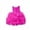 Hot Pink, variant on Formal Dresses Solid Party Wedding Flower Dress with Mesh Tutu Skirt for Flower Girl Dresses