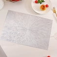 thumbnail image 3 of Juego de 4 manteles individuales cuadrados huecos de PVC para decoración de mesa de Acción de Gracias para festivales en casa, 3 of 5