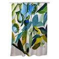 thumbnail image 1 of Betsydrake SH1158 71 x 74 Po Rideau de Douche aux Baies Bleues, 1 of 1
