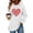 White, variant on Oplxuo Women Hoodies Cute Heart Printed Long Sleeve Hooded Sweatshirt Casual Travel Outfits with Pocket