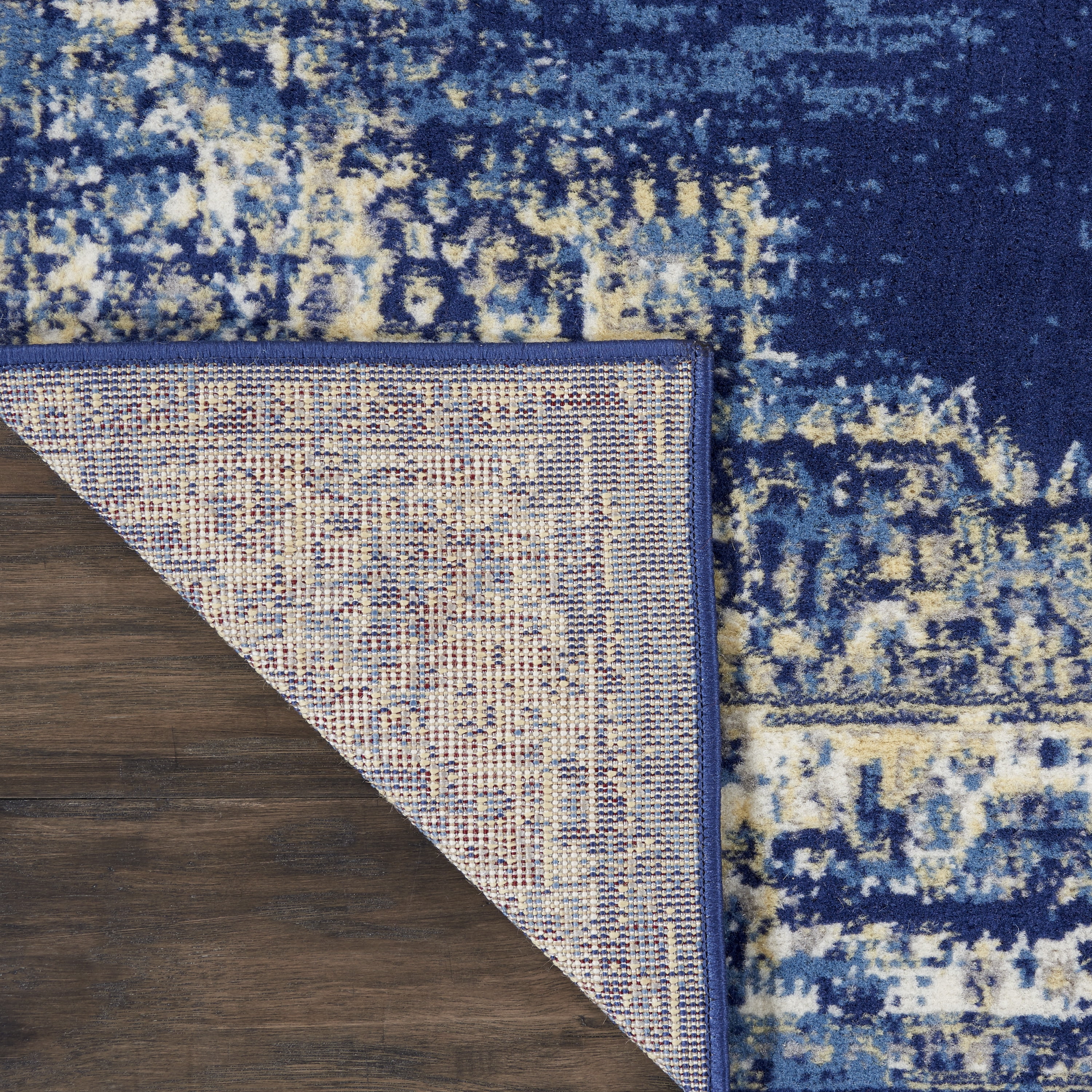 Nourison Grafix Persian Navy Blue 6' x 9' Area Rug, (6x9)
