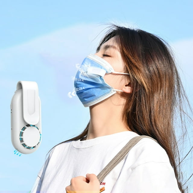Portable USB Charging Clip On Mask Fan for Quiet Outdoor Ventilation Silent Operation,Lightweight and Easy to Carry,Adjustable Three Speed Settings for Relaxed