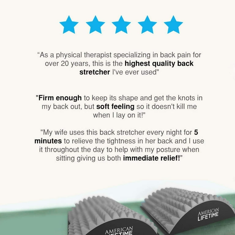 American Lifetime Back Cracker Back Stretcher Back Pain Relief Products Lower Back Pain Relief Back Cracking Device Back Stretcher for Lower Back Pain