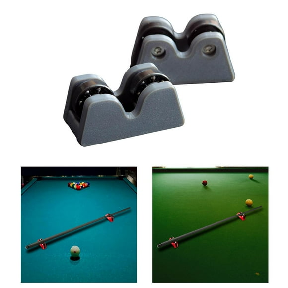 Comprobador de rectitud,Comprobador de rectitud de tacos de billar para barra de inicio,Detectores de rectitud de rodillos para clubs de billar y snooker,Comprobador robusto y resistente Gris