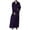 Purple, variant on Men's Fuzzy Robe Soft Warm Fleece Plush Bathrobe Full Length Thick V Neck Long Sleeve Winter Pocket Navy Large