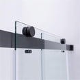 thumbnail image 3 of Vinnova Spezia 64" W x 76" H Double Sliding Frameless Glass Shower Enclosure Matte Black, 3 of 14