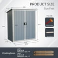 thumbnail image 3 of 5x3FT Outdoor Storage Shed Waterproof Resin Cabinet with Lockable Doors for Bikes and Patio Furniture, 3 of 9