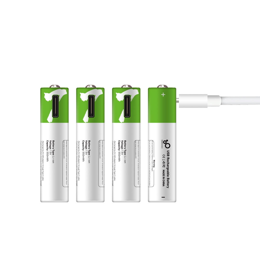 VERICO LoopEnergy AA 2550 Wiederaufladbare USB-C Batterie AA 1,5V 2550mWh  (1700mAh) Li-ION, Schnellladung Via USB-C Anschluss in ca. 2 Stunden, 2er