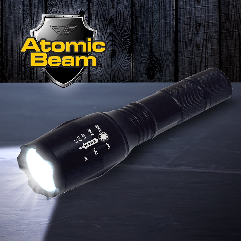 Buy Atomic Beam LED Flashlight 2x Brighter + Rechargeable Battery by  BulbHead, 10000 LUX, 5 Beam Modes, Light Bright Flashlight (2X Brighter  w/Rechargeable Battery & Charger) Online at desertcartEGYPT