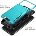 thumbnail image 3 of for Galaxy S21 Ultra Wallet Case Credit Card Holder 4-Card Flip Men Women Cover Slot Back Pocket Dual Layer Protective Hybrid Hard Shell Bumper Armor Case for Samsung S21 Ultra 6.8 Light Blue, 3 of 14