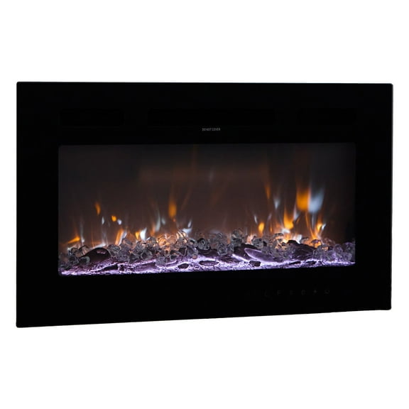 50 inch Electric Fireplace Wall Mounted Recessed with Remote Control 1500W
