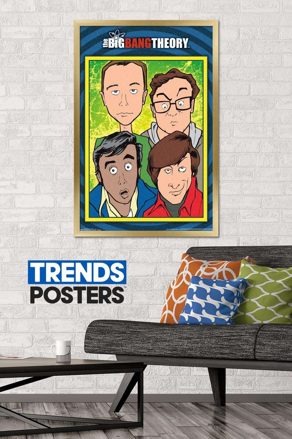 The Big Bang Theory - Geeks Wall Poster, 22.375" x 34", Framed