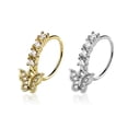 thumbnail image 2 of 20G Surgical Steel Nose Ring Hoop Nose Rings Butterfly Nose Hoops CZ Nose Piercing Jewelry 5/16 - Gold Plated, 2 of 5