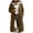 Brown, variant on Trench Coat Women with Hood Flannel Jackets Plus Size Casual Long Pea Coat Winter Fall Oversized Hooded Windbreaker