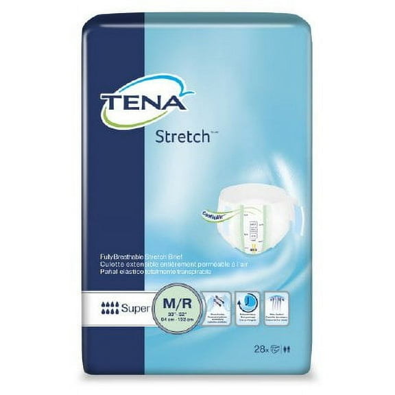 SCA Tena 67902 Super Stretch Medium/Regular Briefs 56/Case (2 Packs of 28)