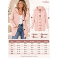 thumbnail image 6 of Eytino Hooded Cardigan Sweaters for Women Long Sleeve Button Down Knit Sweater Coat Outwear with Pockets, 6 of 9