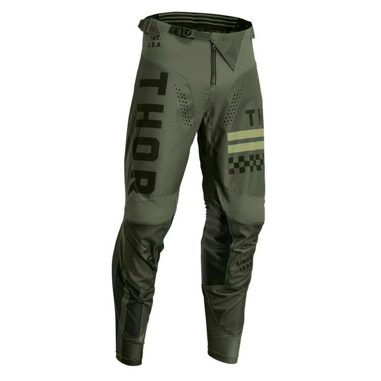 Thor 2023 Youth Pulse Combat Offroad Motocross Jersey Pant Combo Army/Black  (Youth Large / 28) 