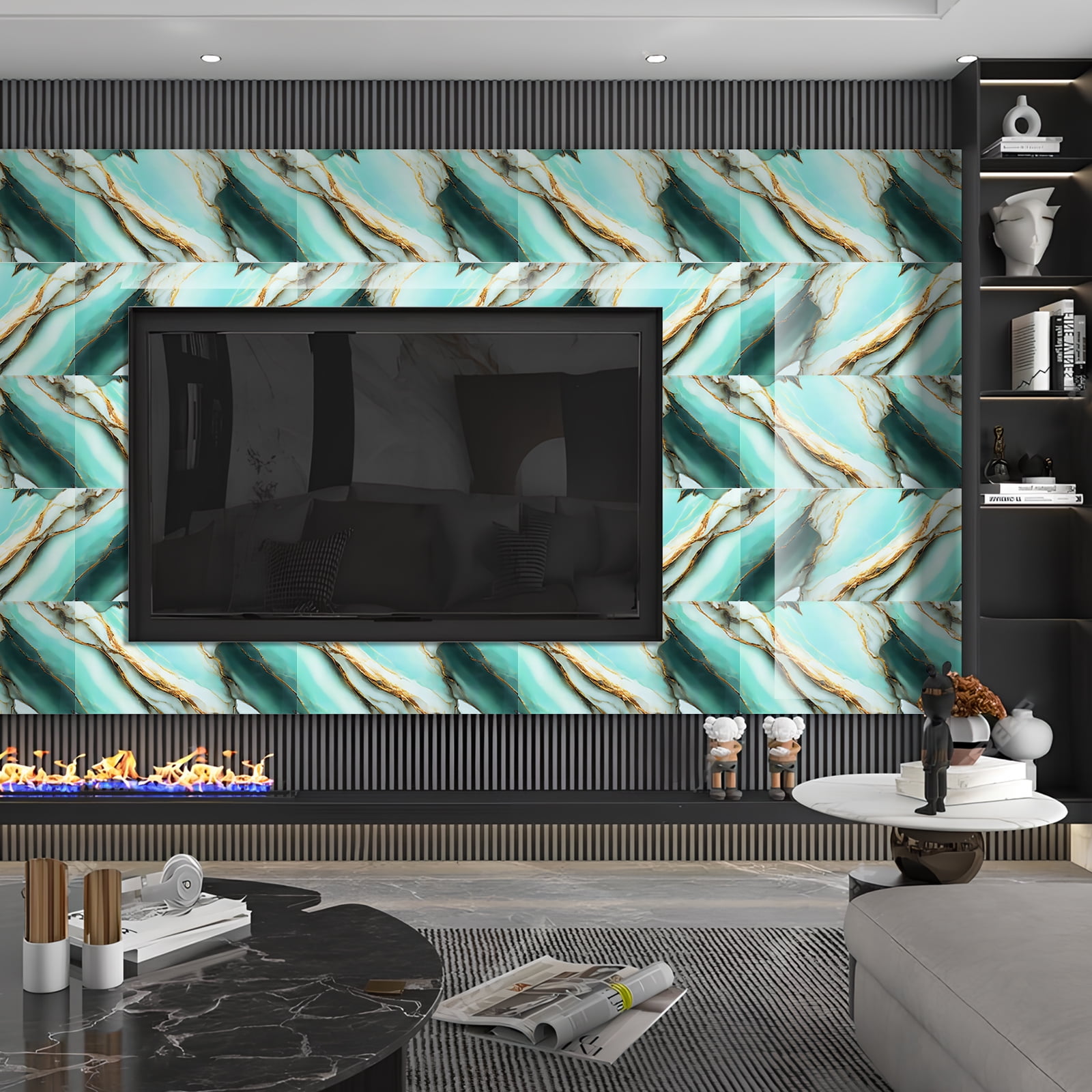 40Pcs Peel and Stick Wall Tile for Kitchen Backsplash, Bathroom-30 X 60cm