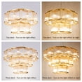 thumbnail image 6 of 3-Tier Golden Crystal Chandelier, 2/3 Deck Optional, D120 Large Size, E14 Base, Modern Luxury LED Pendant Light for Living Room Dining Room High Ceiling, 6 of 8
