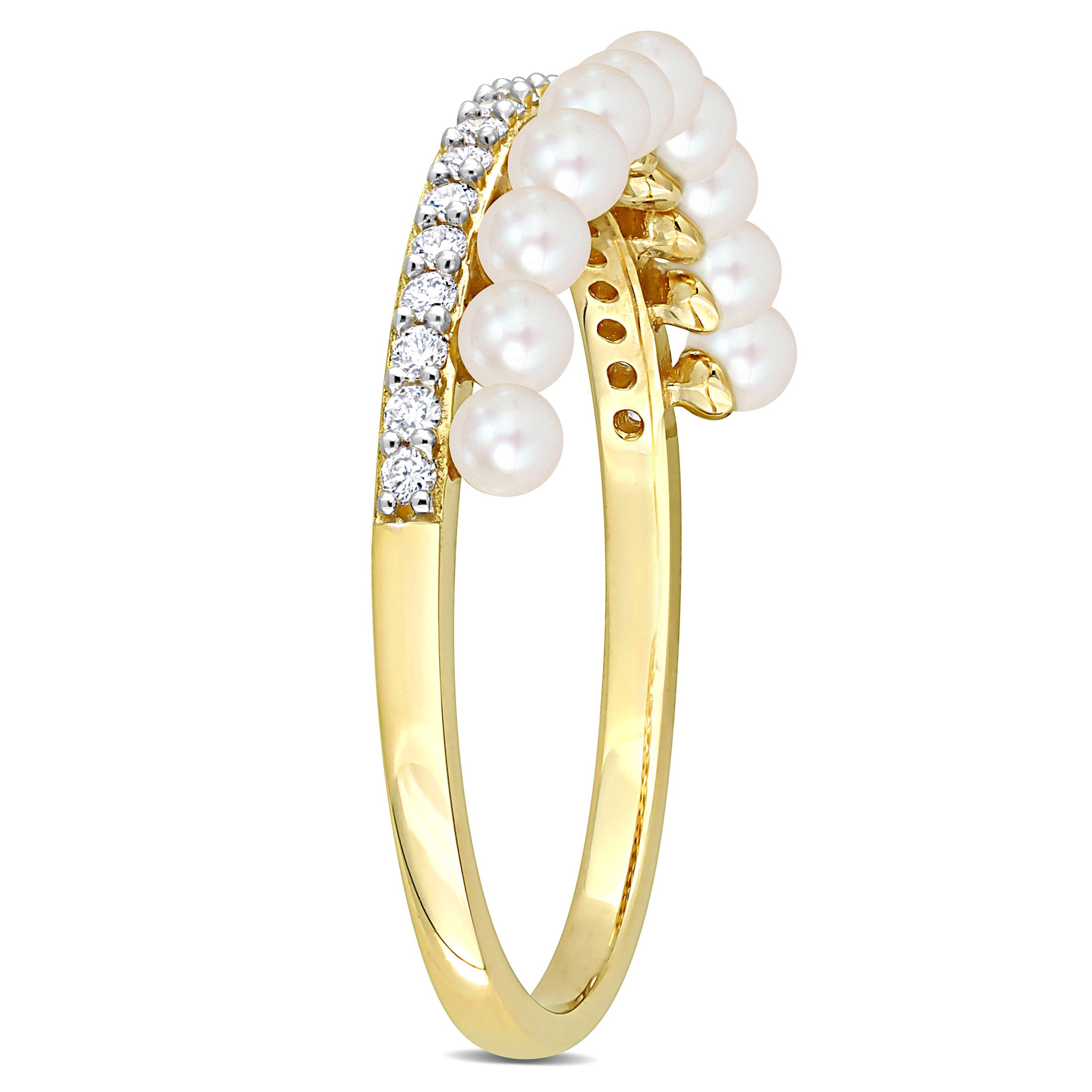 Everly Women's Cultured Pearl 14k Yellow Gold Ring
