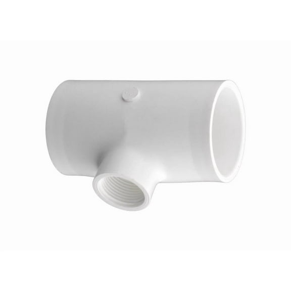 Charlotte Pipe Reducing Tee Sch 40 Pvc 1-1/4 " X 1-1/4 " X 3/4 " White