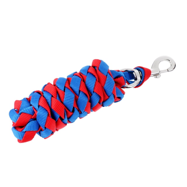 Cable de Cuerda de Poliéster Ecuestre con Broche de Toro, Cuerdas de de Entrenamiento de Nailon Grueso pars , 3 Tamaños a Elegir - 3 metros Rojo + azul Sunnimix Cuerda de plomo ecuestre trenzado