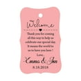thumbnail image 1 of 100 PCS Wedding Welcome Personalized Wedding Favor Gift Paper Tags Custom Made Thank you Hang Tags, 1 of 1