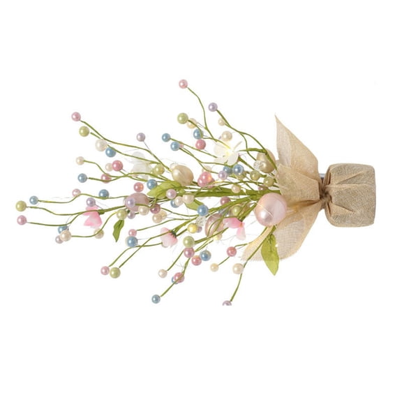 Easter Decorations Glowing Easter Egg With Led Lights For Festive Tabletop And Home Scene Displays Artificial Flowers 17.7"X17.7"