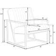 thumbnail image 7 of Farmhouse Accent Armchair Velvet Pinstripe Gold Frame Living Room Chair, 7 of 7