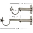 thumbnail image 5 of Urbanest Adjustable Curtain Rod Bracket, 1 1/8"-1 1/4", Brushed Steel, 5 of 6