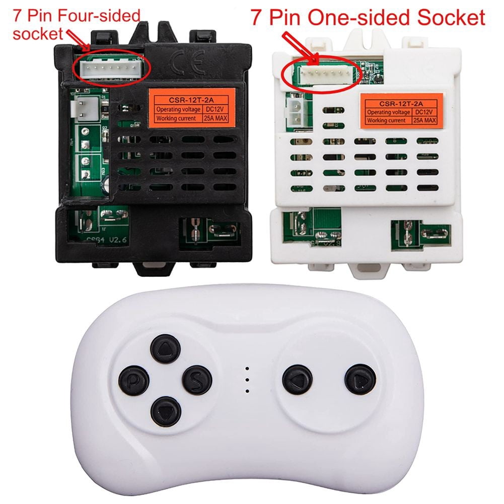 CSR-12T-1A Récepteur pour voiture électrique pour enfants télécommandé, module de commande ABS+métal avec fonction de démarrage en douceur, véhicules jouets (récepteur uniquement) (CSR-12T-1A et RC1