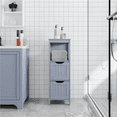 thumbnail image 2 of Renwick Wooden Cabinet with 2 Drawers for Storage, Gray, 2 of 7