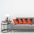 thumbnail image 3 of Ambesonne Indie Throw Pillow Cover 4 Pack, Raven with Microphone, 16", Orange Black Blue, 3 of 5