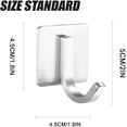 thumbnail image 4 of 3M Strong Adhesive Stainless Steel Hooks, High Load Capacity Wall Mounts for Bathroom, 4 of 6